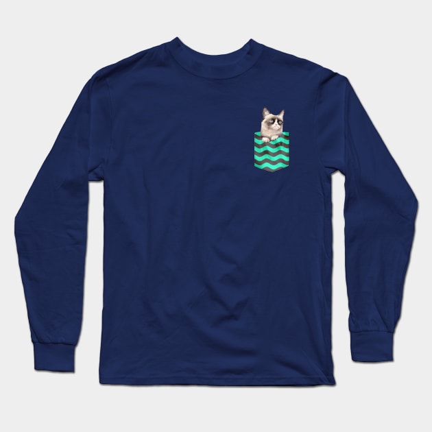 cat lover ragdoll cat in pocket Long Sleeve T-Shirt by TOMOBIRI